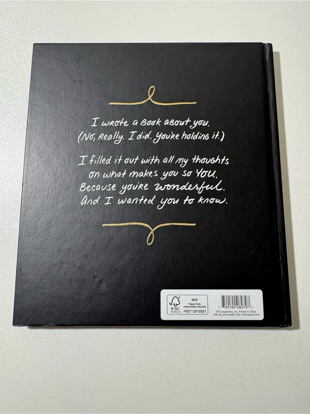 I Wrote a Book About You Hardcover Journal